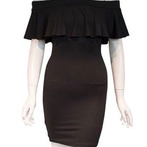 Black off the shoulder dress